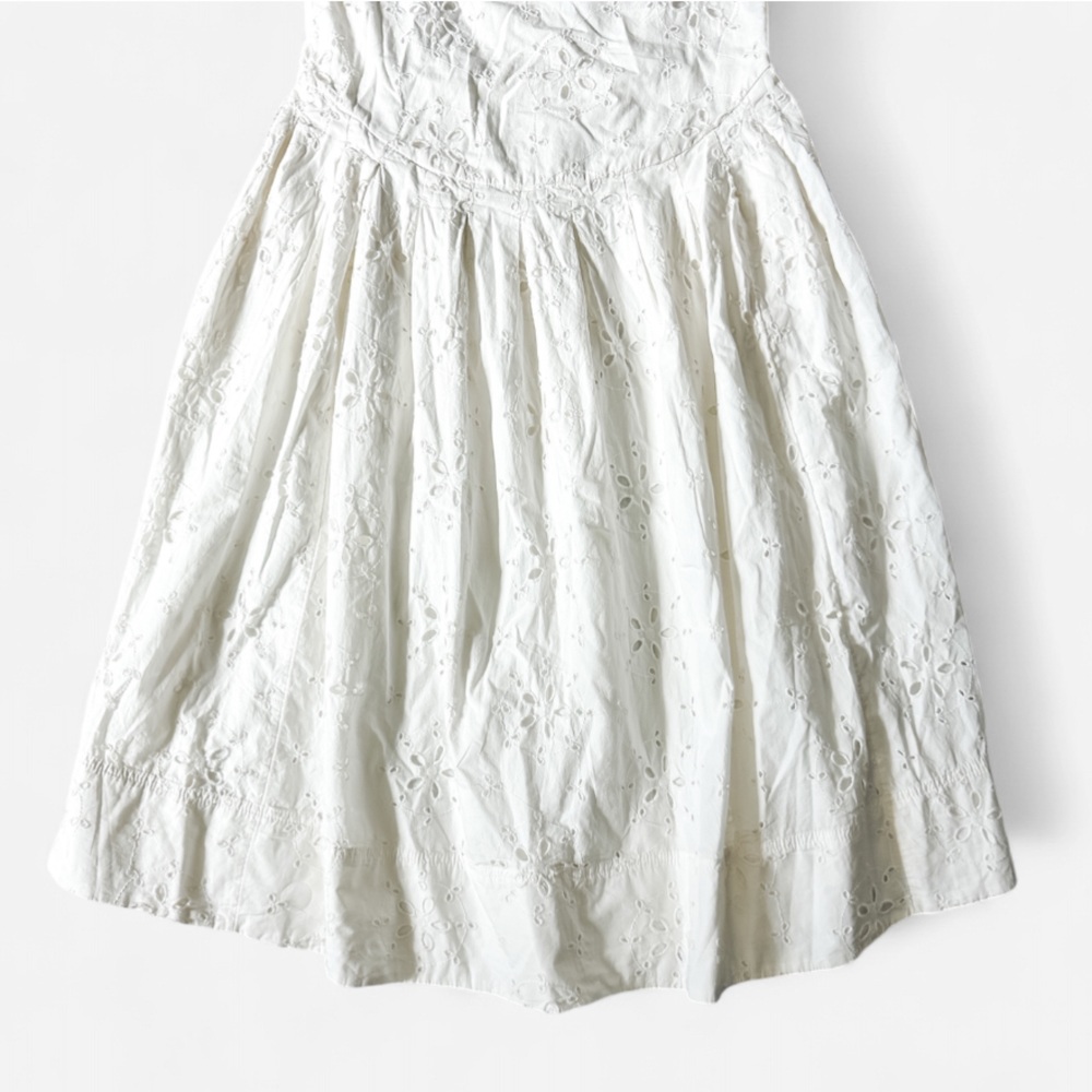 FREE PEOPLE Primavera Eyelet Tie Midi Dress - White Women’s - Size Small - Picture 13 of 16